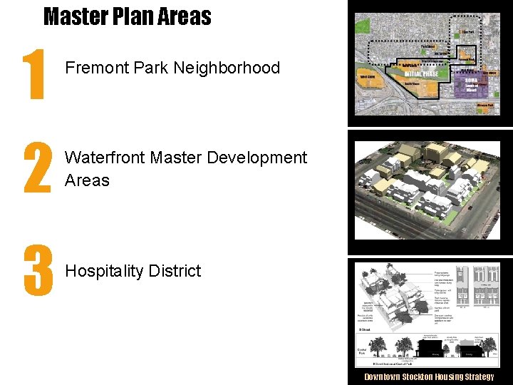 Master Plan Areas 1 2 3 Fremont Park Neighborhood Waterfront Master Development Areas Hospitality