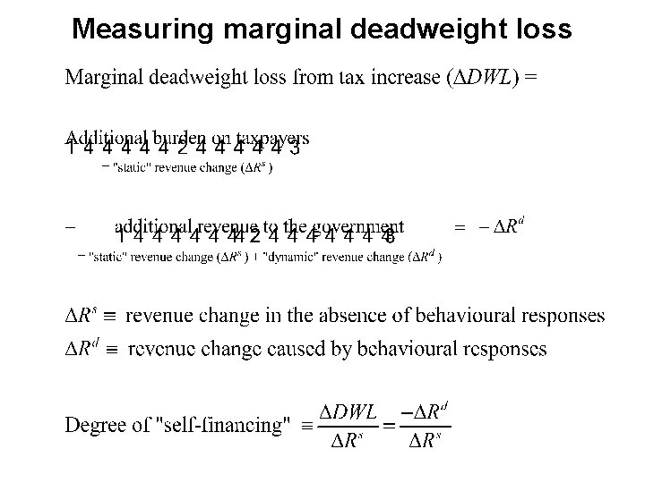 Measuring marginal deadweight loss 