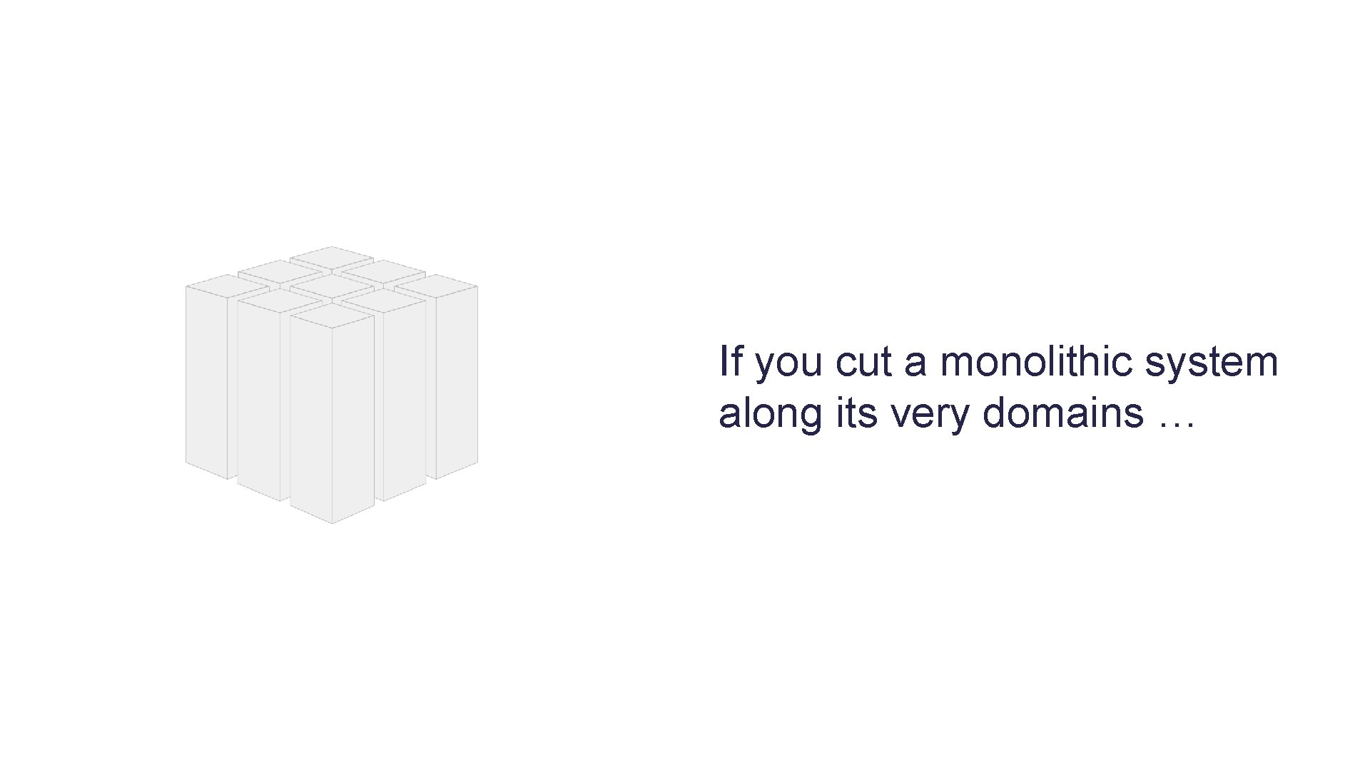 If you cut a monolithic system along its very domains … 