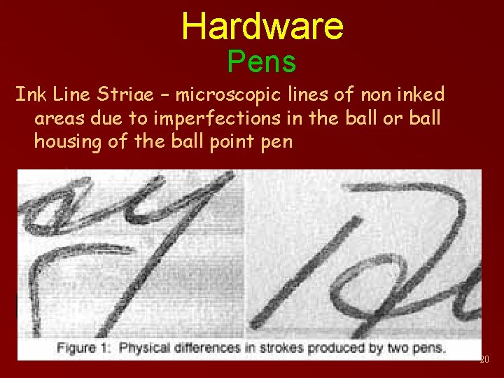 Hardware Pens Ink Line Striae – microscopic lines of non inked areas due to