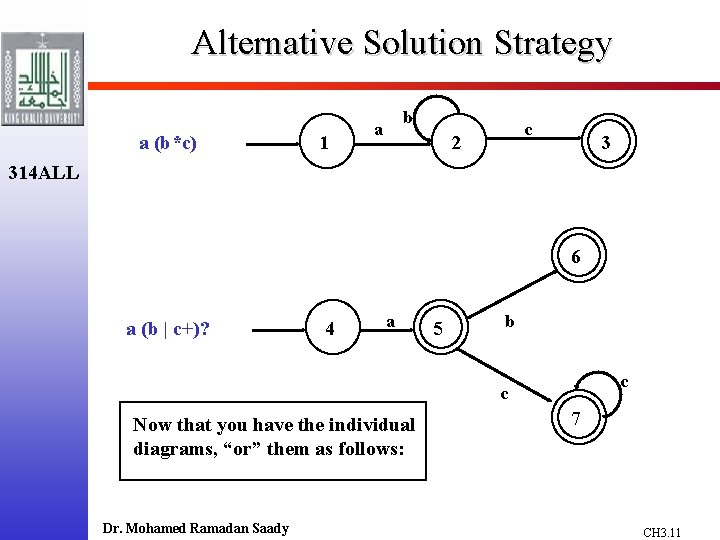 Alternative Solution Strategy a (b*c) 1 b a c 2 3 314 ALL 6