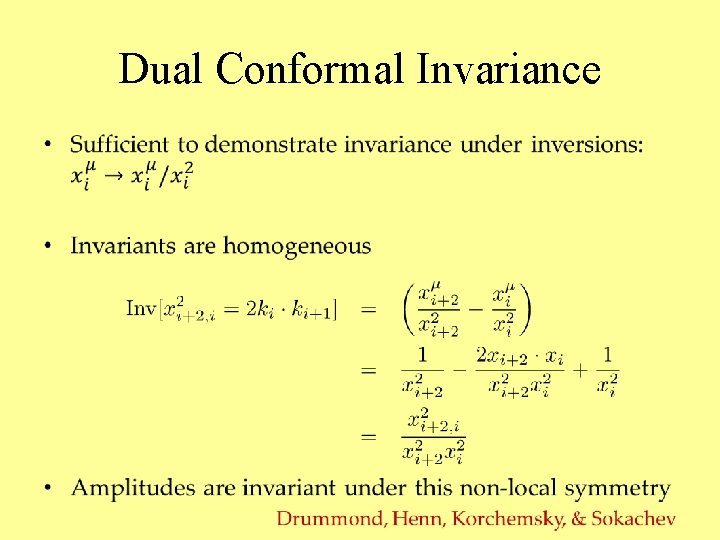 Dual Conformal Invariance • 