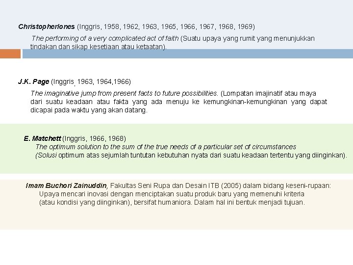 Christopherlones (Inggris, 1958, 1962, 1963, 1965, 1966, 1967, 1968, 1969) The performing of a