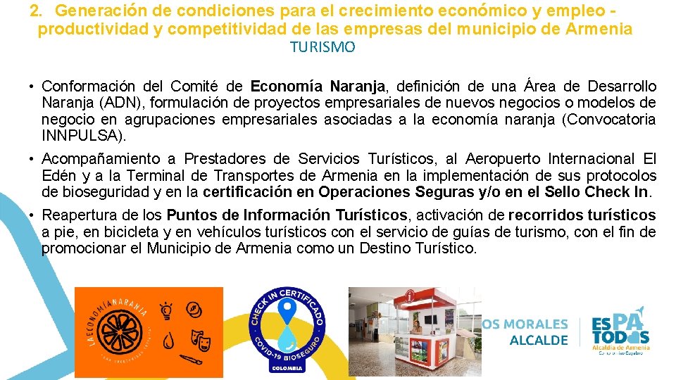 2. Generación de condiciones para el crecimiento económico y empleo productividad y competitividad de