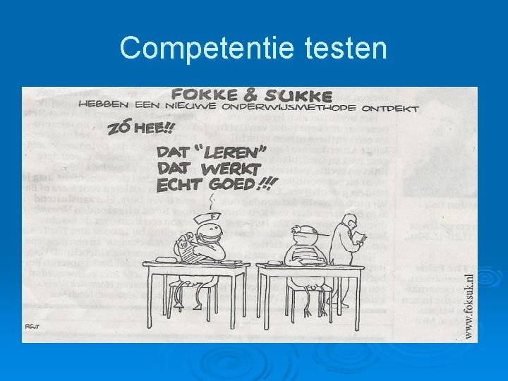 Competentie testen Competentie testen