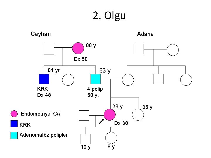 2. Olgu Ceyhan Adana 88 y Dx 50 61 yr KRK Dx 48 63