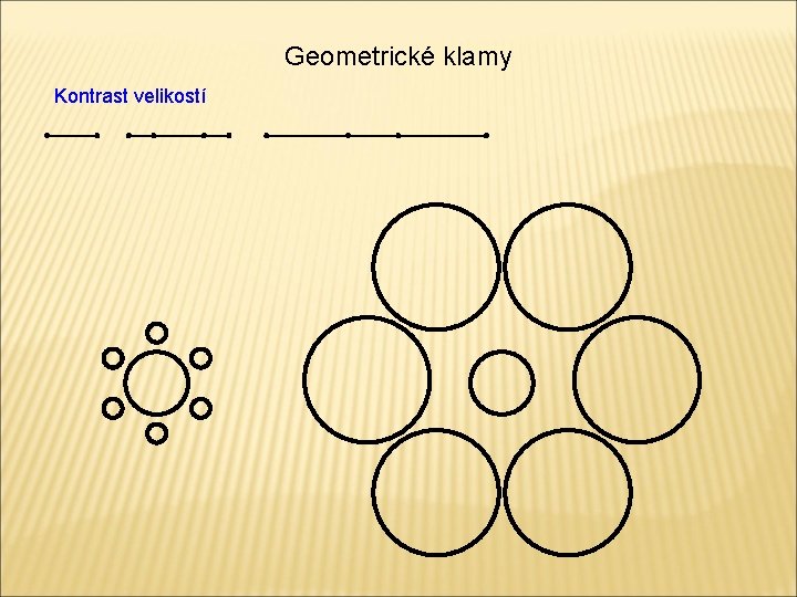 Geometrické klamy Kontrast velikostí 