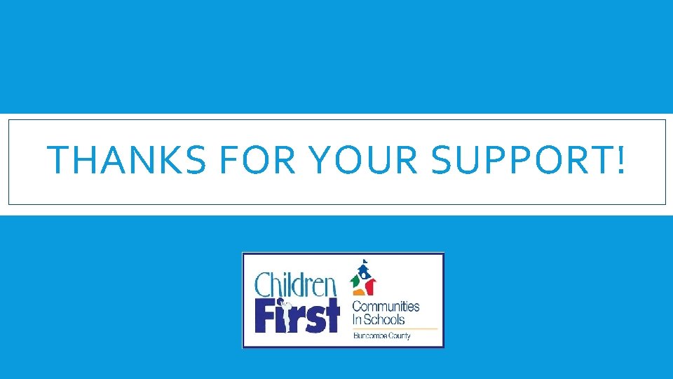 THANKS FOR YOUR SUPPORT! 