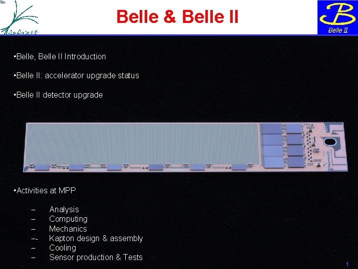 Belle & Belle II • Belle, Belle II Introduction • Belle II: accelerator upgrade
