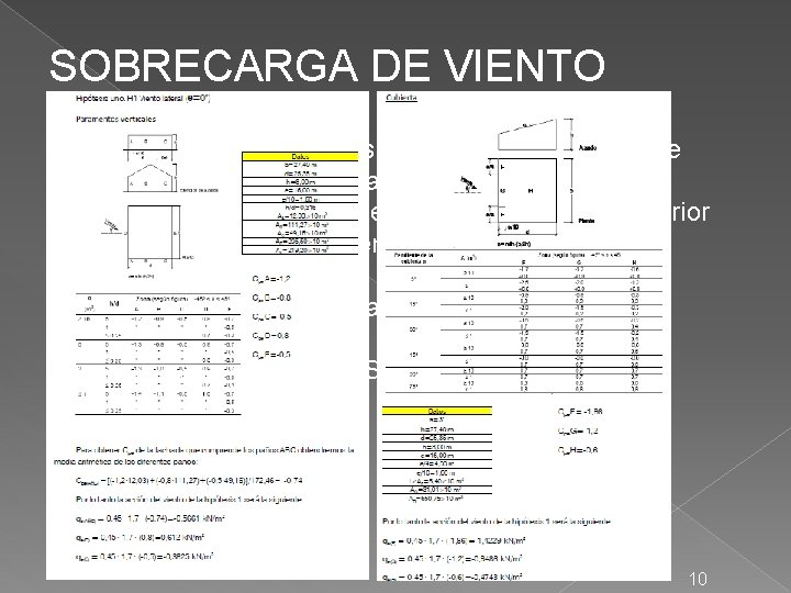 SOBRECARGA DE VIENTO En naves y construcciones diáfanas, sin forjados que conecten las fachadas,