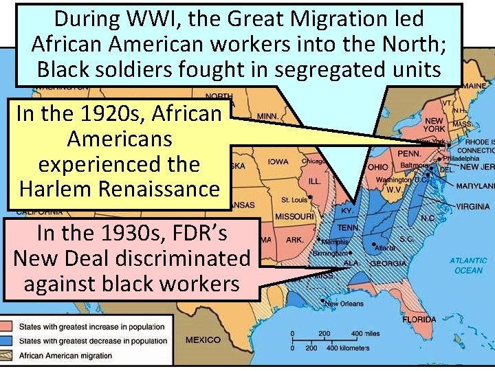 During WWI, War the Great Migration World I & the 1920 sled African American