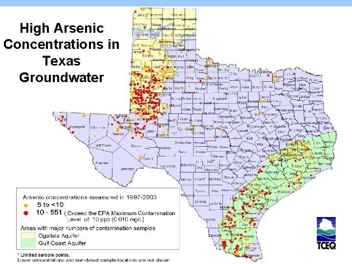 High Arsenic Concentrations in Texas Groundwater 