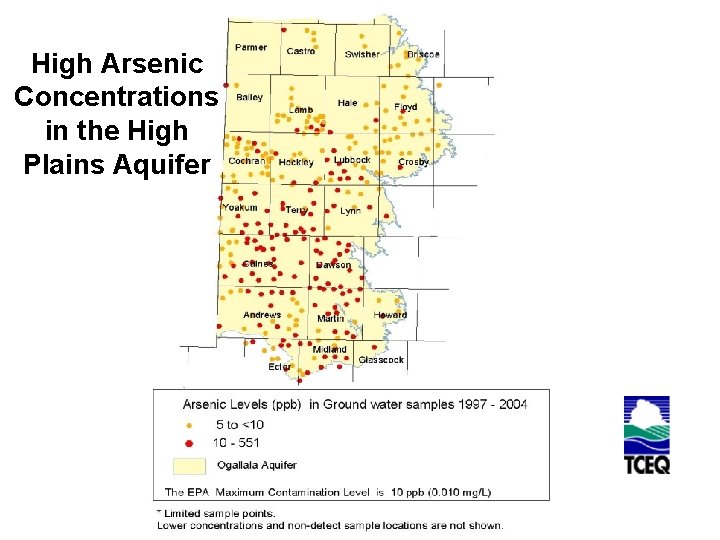 High Arsenic Concentrations in the High Plains Aquifer 