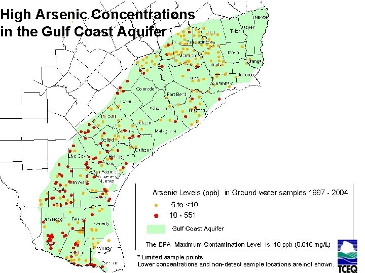 High Arsenic Concentrations in the Gulf Coast Aquifer 