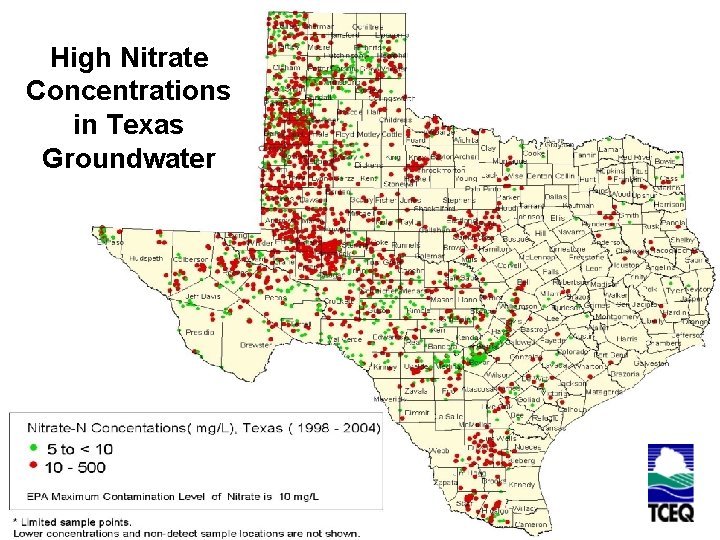 High Nitrate Concentrations in Texas Groundwater 