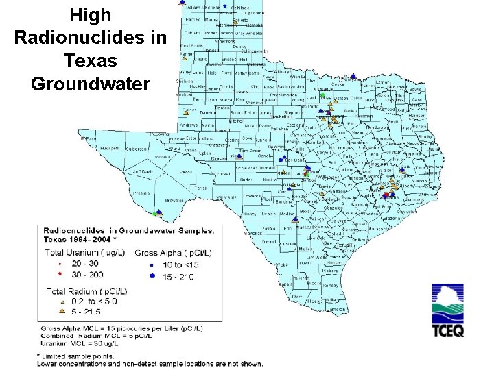 High Radionuclides in Texas Groundwater 