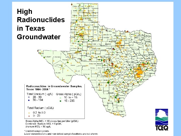 High Radionuclides in Texas Groundwater 