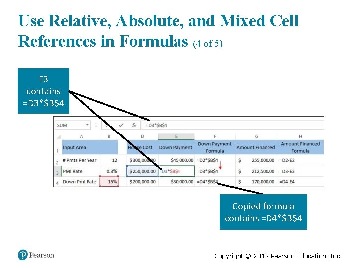 Use Relative, Absolute, and Mixed Cell References in Formulas (4 of 5) E 3