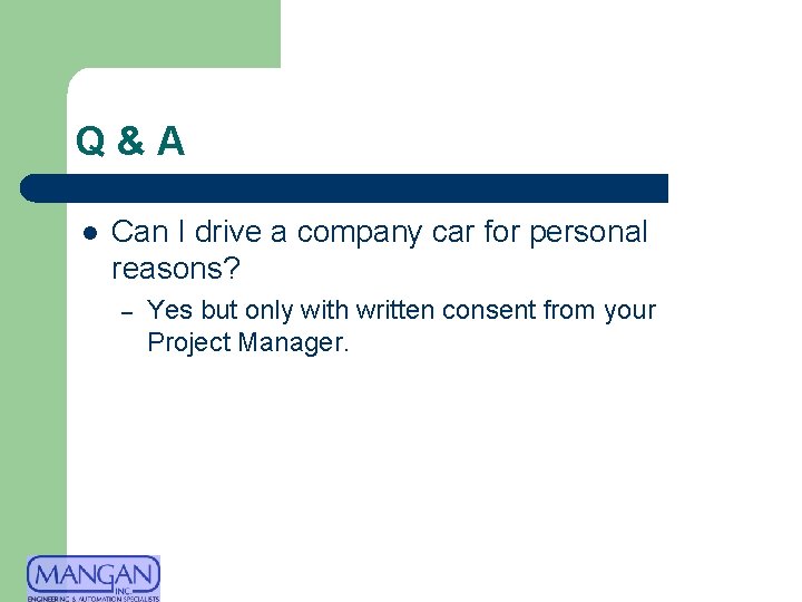 Q&A l Can I drive a company car for personal reasons? – Yes but
