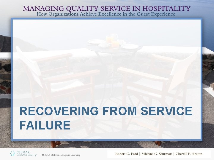RECOVERING FROM SERVICE FAILURE 