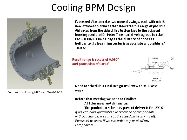 Cooling BPM Design I’ve asked Vito to make two more drawings, each with min