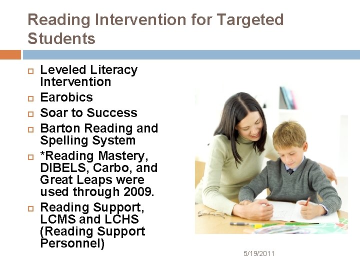 Reading Intervention for Targeted Students Leveled Literacy Intervention Earobics Soar to Success Barton Reading
