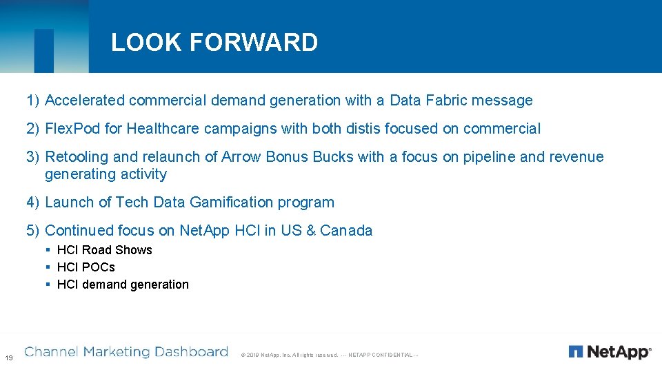 LOOK FORWARD 1) Accelerated commercial demand generation with a Data Fabric message 2) Flex.