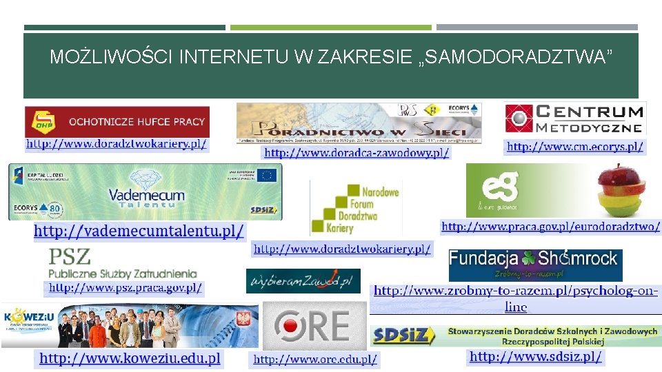 MOŻLIWOŚCI INTERNETU W ZAKRESIE „SAMODORADZTWA” 