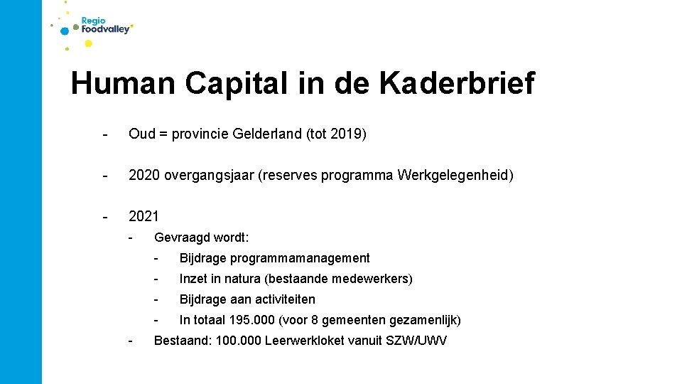 Human Capital in de Kaderbrief - Oud = provincie Gelderland (tot 2019) - 2020
