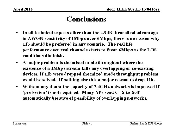 April 2013 doc. : IEEE 802. 11 -13/0416 r 2 Conclusions • In all