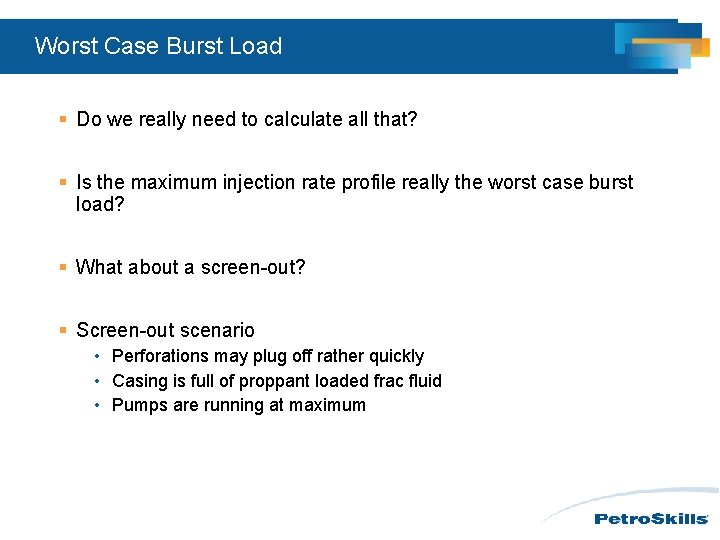 Worst Case Burst Load § Do we really need to calculate all that? § Worst Case Burst Load § Do we really need to calculate all that? §