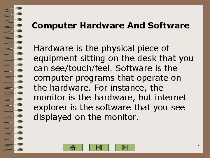 Computer Hardware And Software Hardware is the physical piece of equipment sitting on the