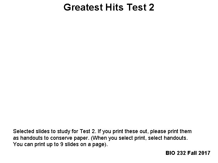Greatest Hits Test 2 Selected slides to study for Test 2. If you print