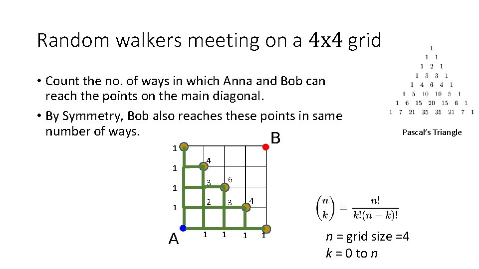 Random walkers meeting on a 4 x 4 grid • Count the no. of Random walkers meeting on a 4 x 4 grid • Count the no. of