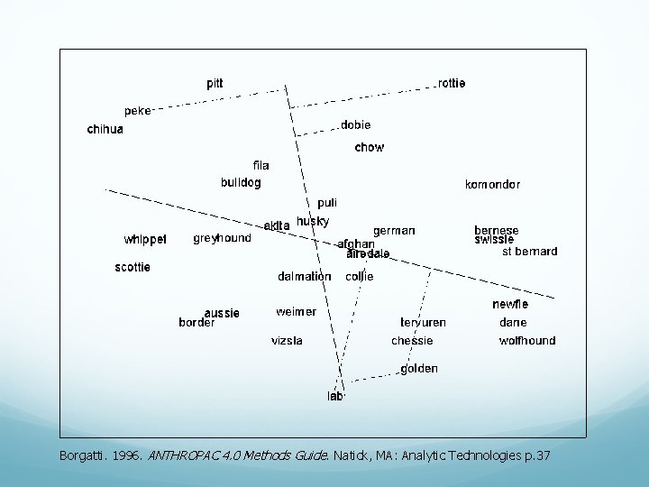 Borgatti. 1996. ANTHROPAC 4. 0 Methods Guide. Natick, MA: Analytic Technologies p. 37 