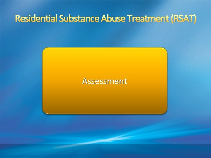 Residential Substance Abuse Treatment (RSAT) Assessment 