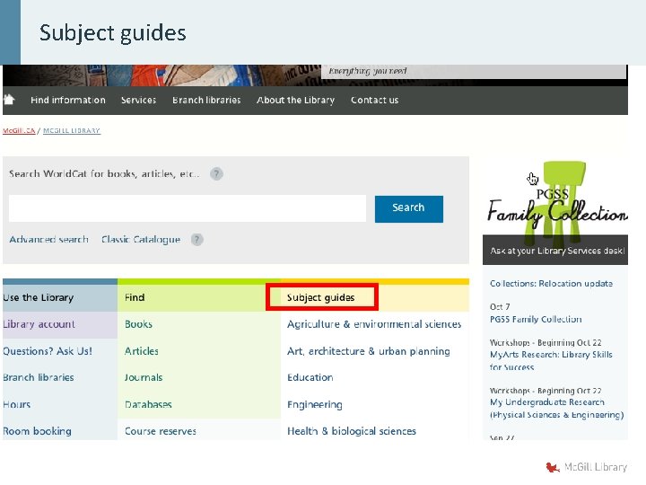 Subject guides 