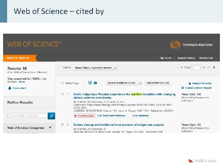 Web of Science – cited by 