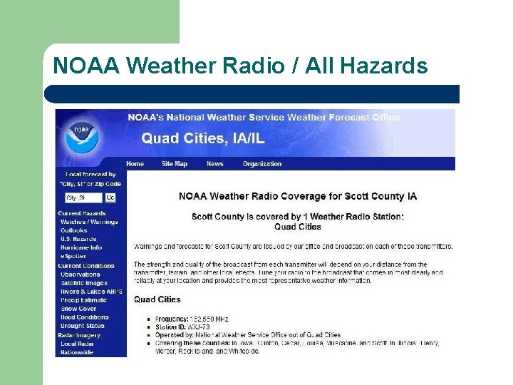 NOAA Weather Radio / All Hazards 