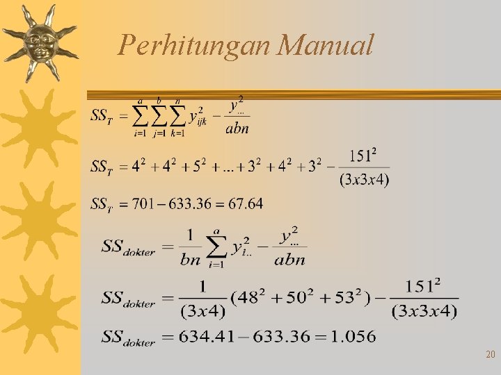 Perhitungan Manual 20 