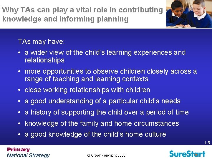 Why TAs can play a vital role in contributing knowledge and informing planning TAs
