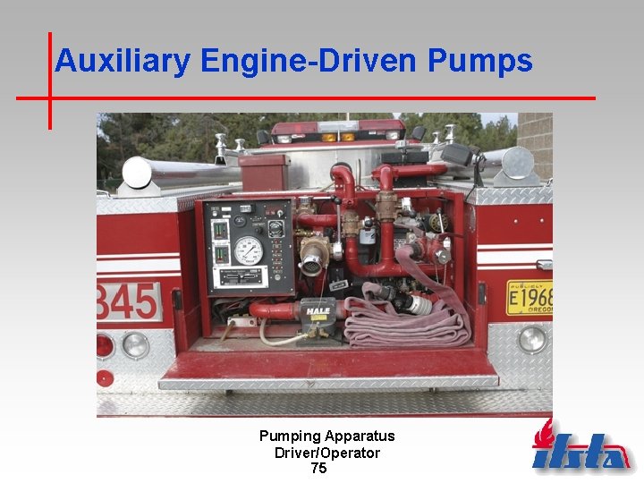 Auxiliary Engine-Driven Pumps Pumping Apparatus Driver/Operator 75 