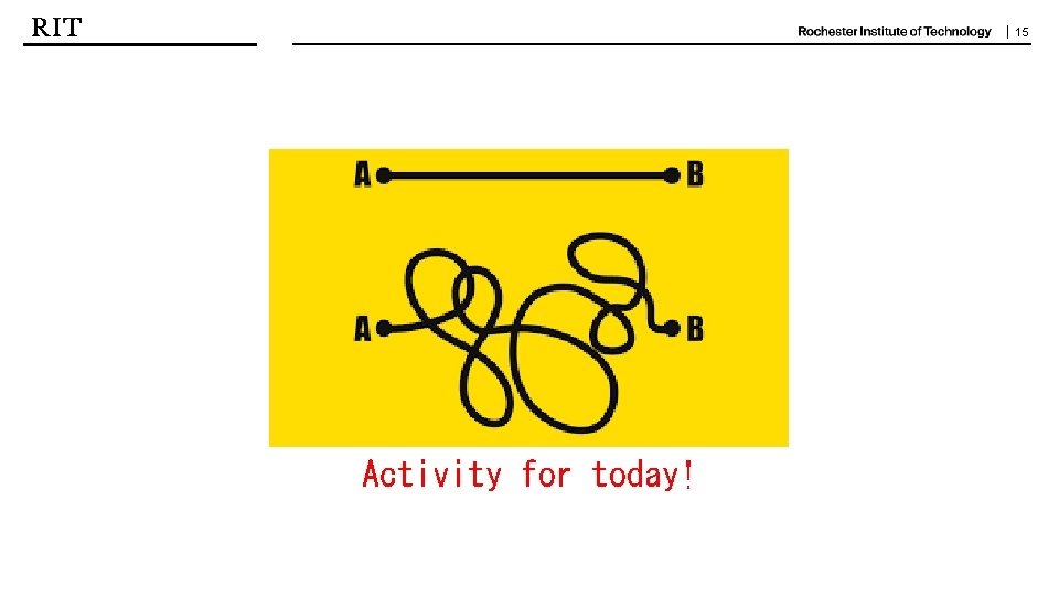 | 15 Activity for today! 