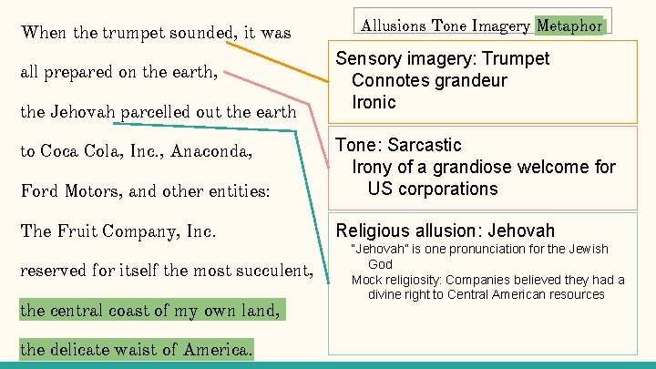 When the trumpet sounded, it was all prepared on the earth, the Jehovah parcelled