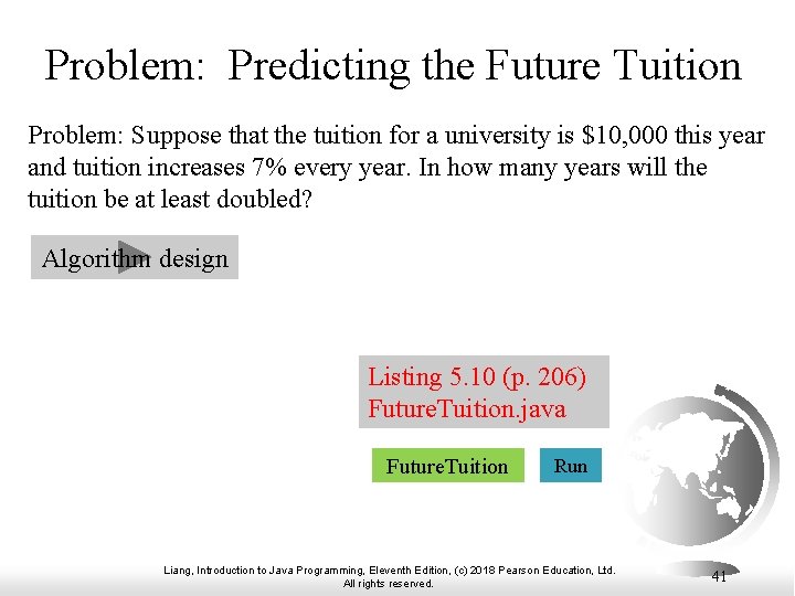 Problem: Predicting the Future Tuition Problem: Suppose that the tuition for a university is