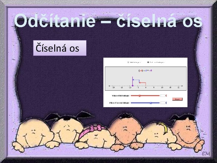 Odčítanie – číselná os Číselná os Odčítanie – číselná os Číselná os