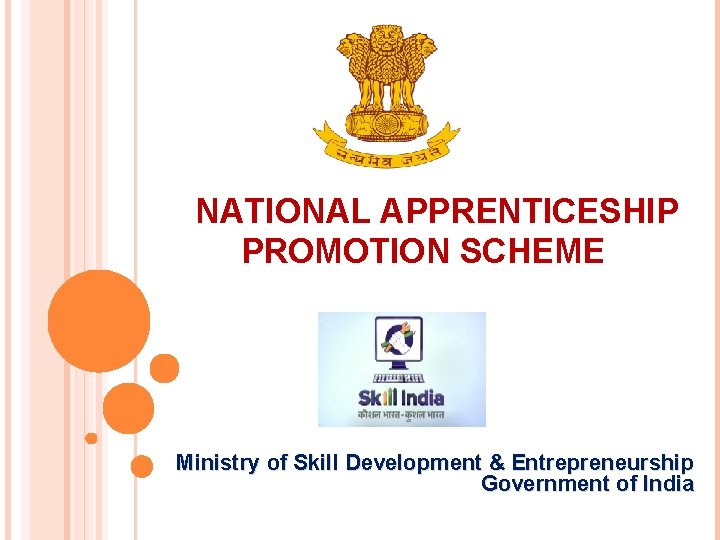 NATIONAL APPRENTICESHIP PROMOTION SCHEME Ministry of Skill Development