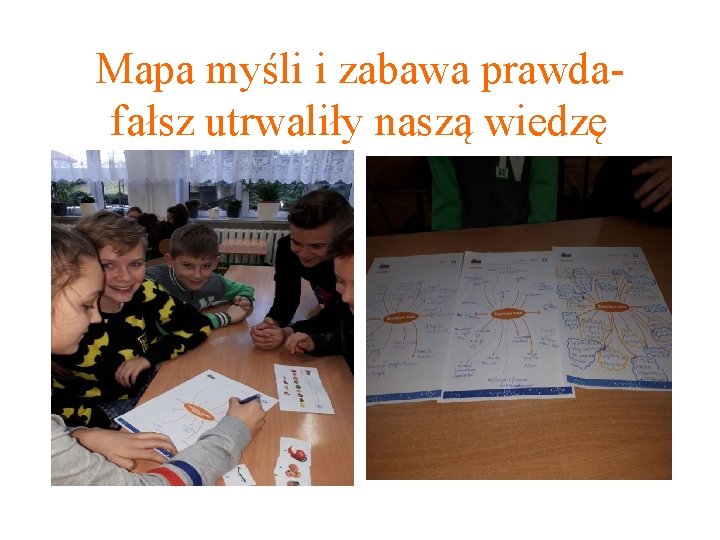 Mapa myśli i zabawa prawdafałsz utrwaliły naszą wiedzę Mapa myśli i zabawa prawdafałsz utrwaliły naszą wiedzę