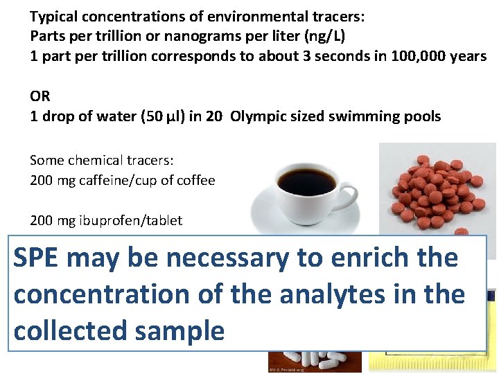 Typical concentrations of environmental tracers: Parts per trillion or nanograms per liter (ng/L) 1 Typical concentrations of environmental tracers: Parts per trillion or nanograms per liter (ng/L) 1