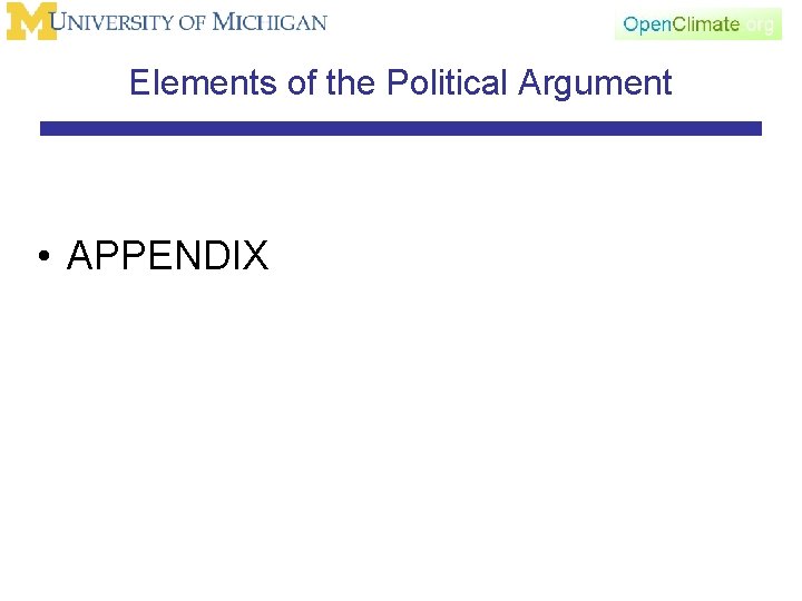 Elements of the Political Argument • APPENDIX 